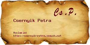 Csernyik Petra névjegykártya
