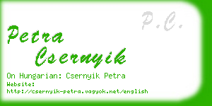 petra csernyik business card